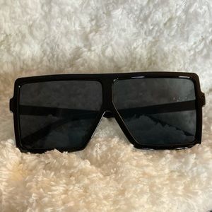 Black, Rectangular Sunglasses—NEW! Retro style!